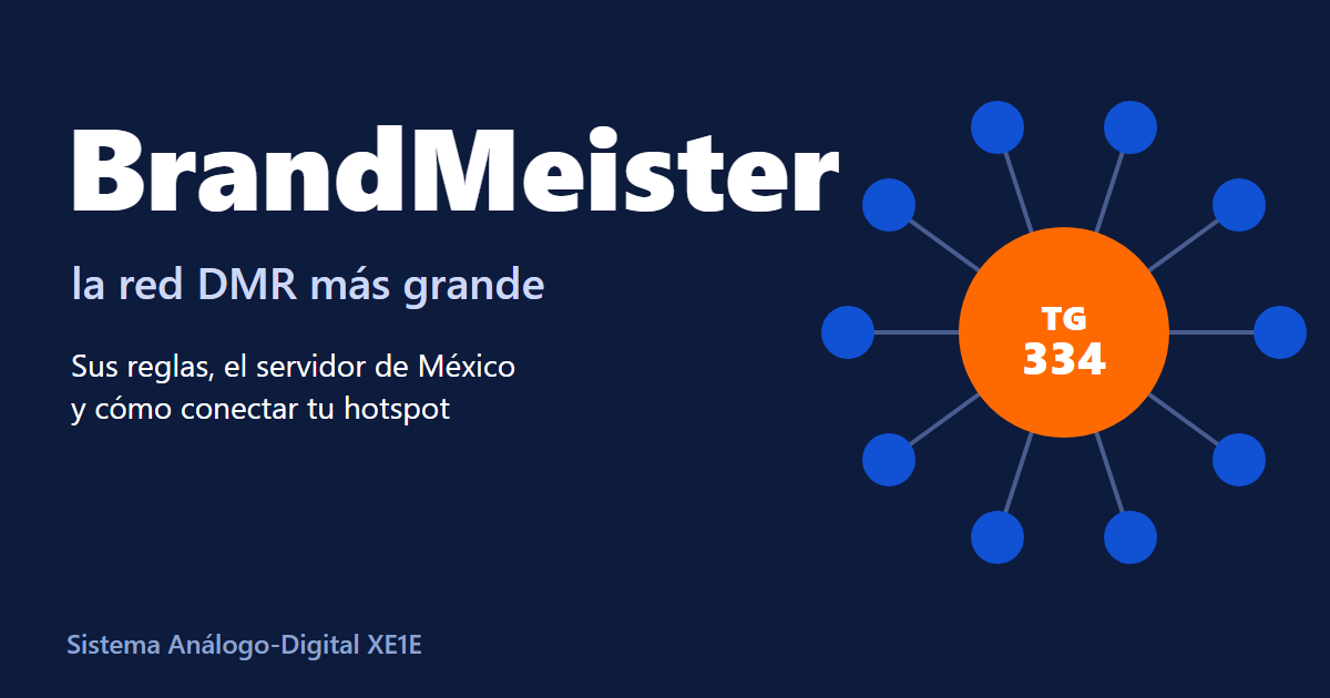 Portada: BrandMeister, la red DMR más grande, sus reglas y el servidor de México
